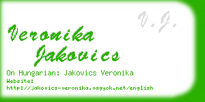 veronika jakovics business card